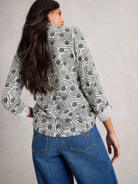 White Stuff Annie Printed Cotton Shirt