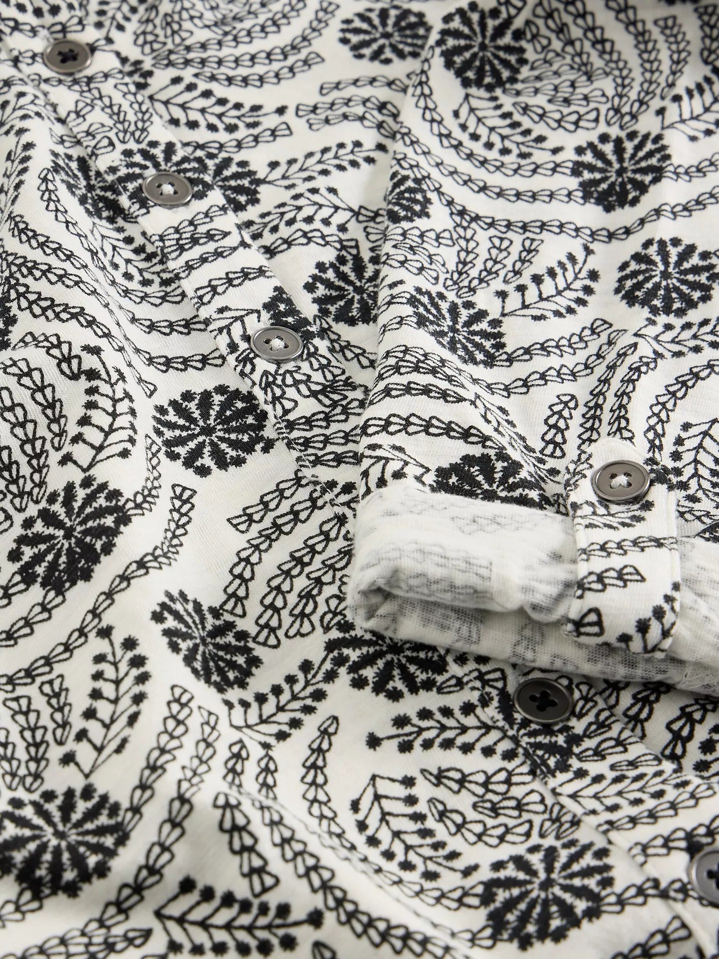 White Stuff Annie Printed Cotton Shirt