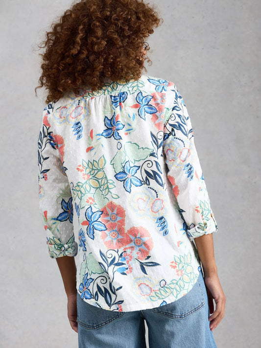 White Stuff Sophie Embroidered Floral Shirt