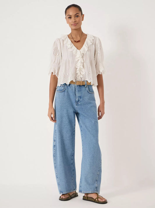 HUSH Koa Cotton Broderie Blouse