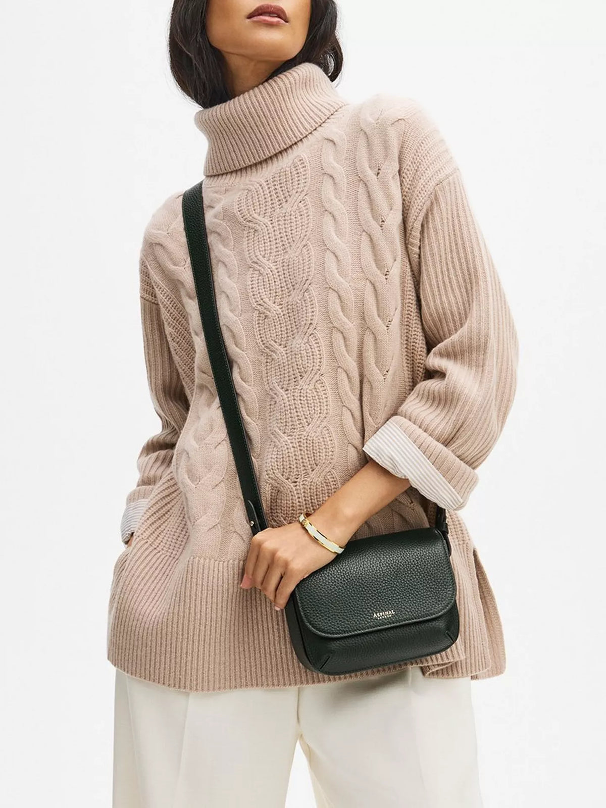 Aspinal of London Ella Pebble Leather Crossbody Bag