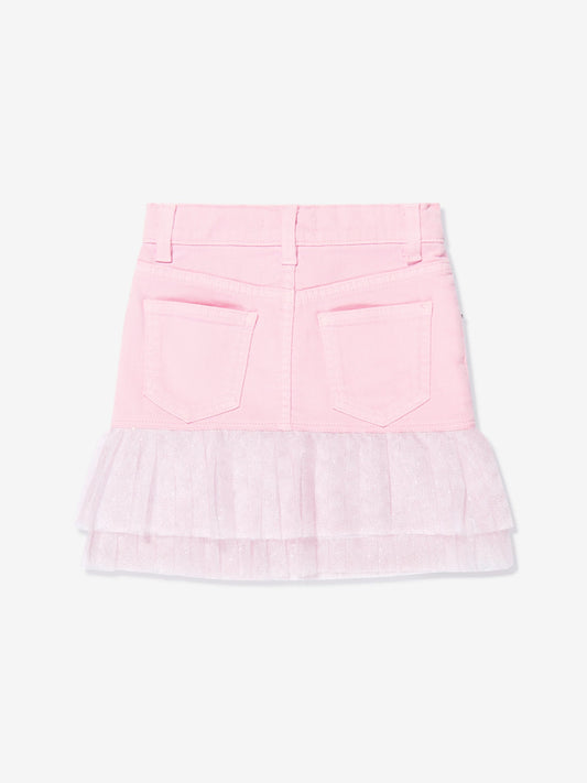 BALMAIN Kids Girls Pleated Hem Skirt