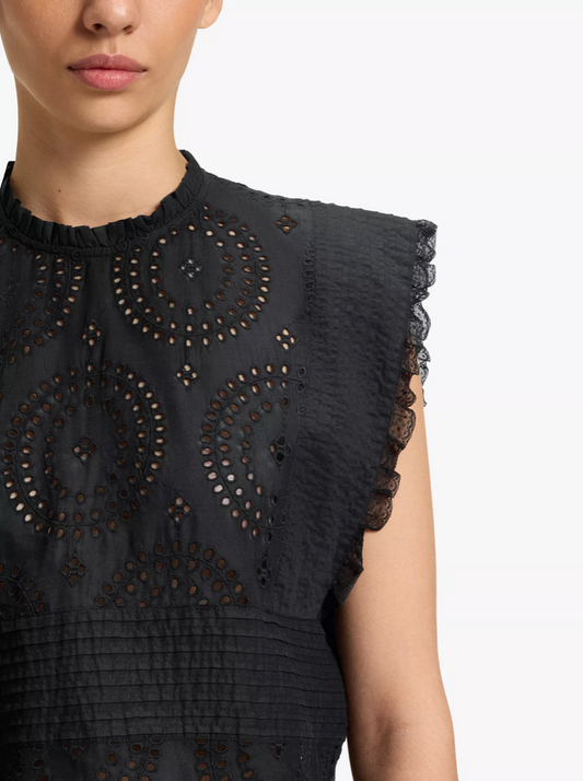 BOSS Broderie Crop Top