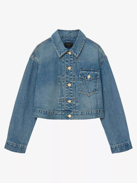 ALLSAINTS Cropped Length Denim Jacket