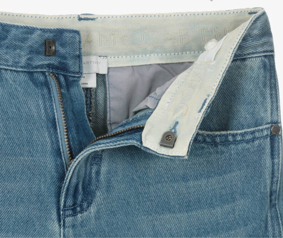 Stella McCartney Kids Boys Blue Denim Cargo Shorts