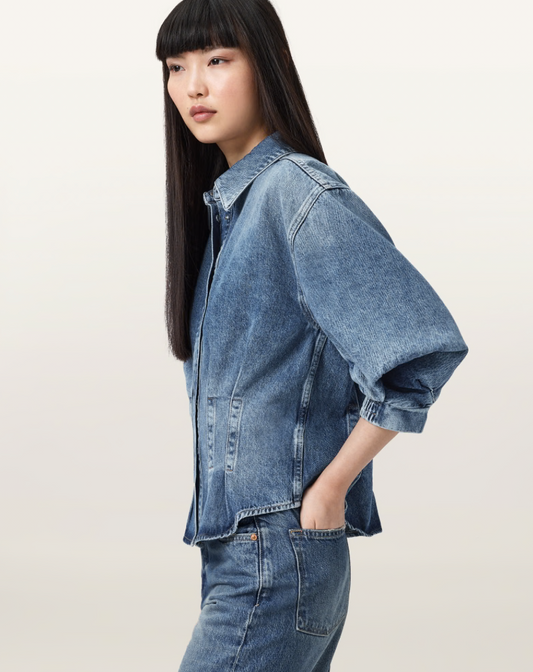 AllSaints Nancy Balloon Sleeved Shirt