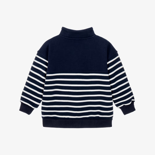 Petit Bateau Sweatshirt with Quarter Zip