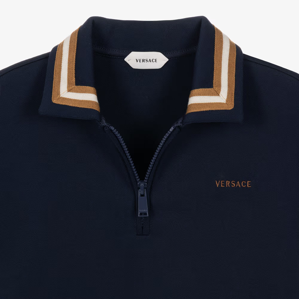 Versace Boys Piqué Jersey Polo Shirt