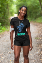 Load image into Gallery viewer, Born to Play premium t-shirt | on  model girl running
