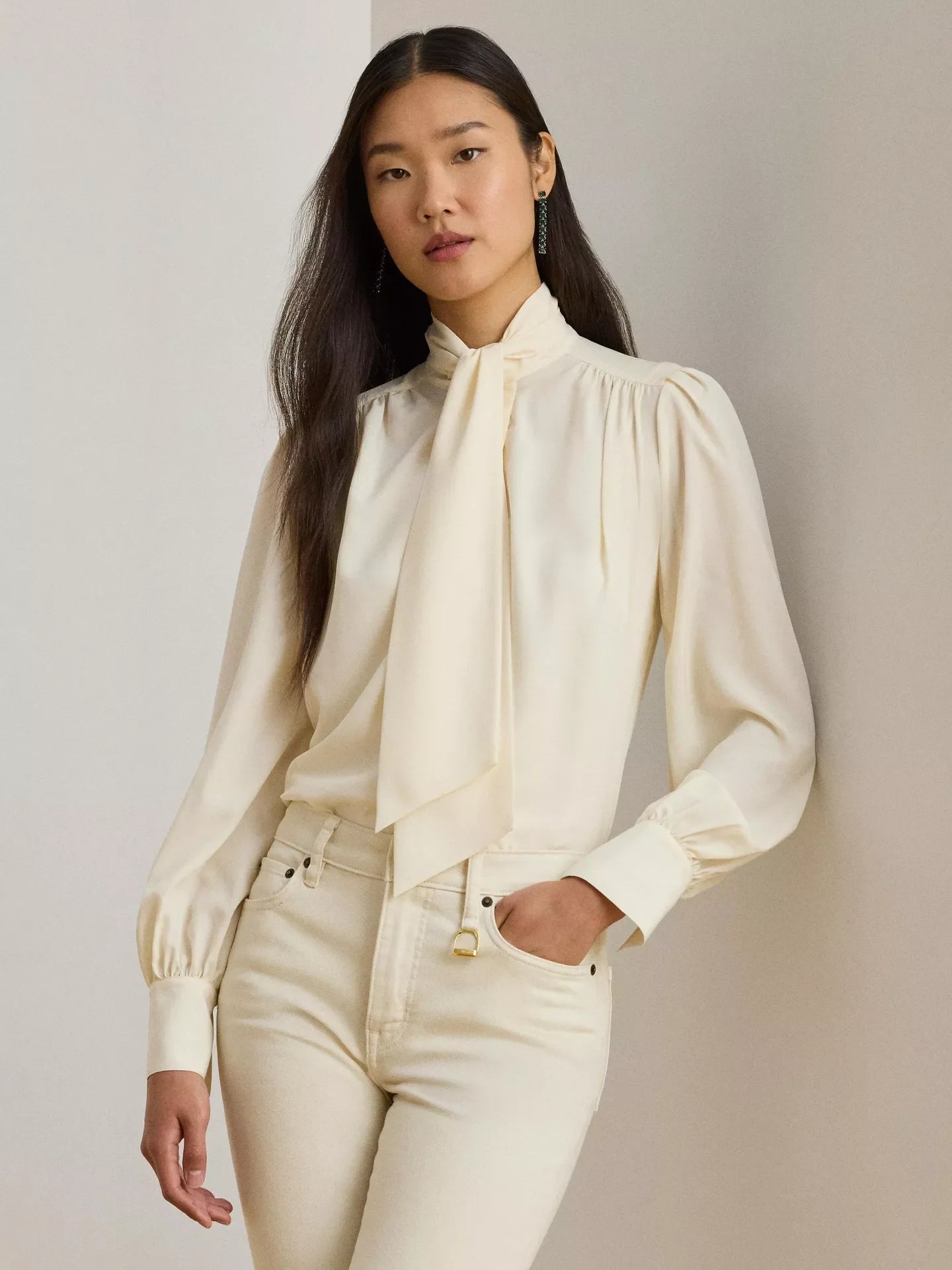 Women in Pink blouse