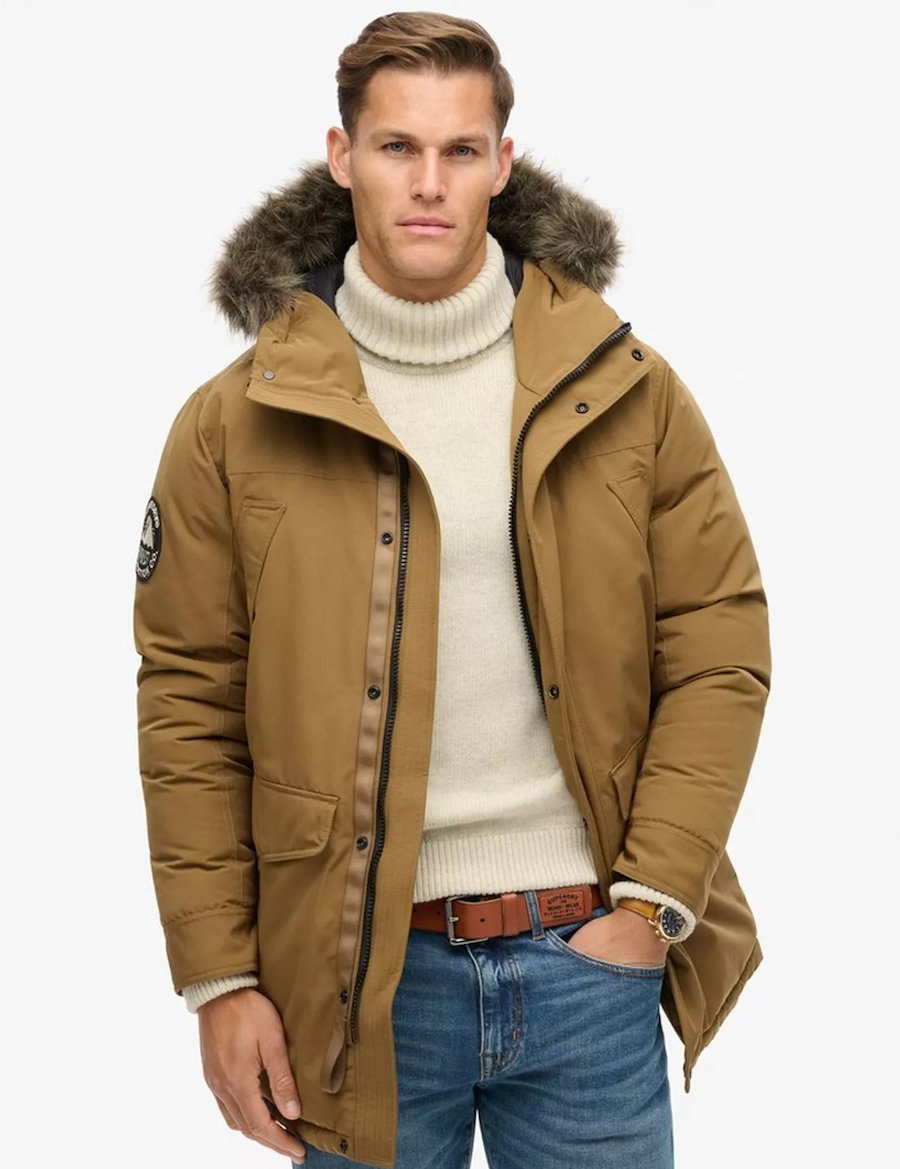 an image of a mustard mens jacket. 