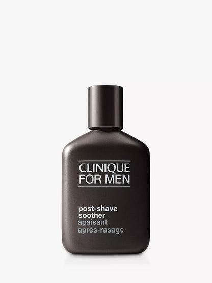 Clinique for Men post-shave soother bottle on a white background