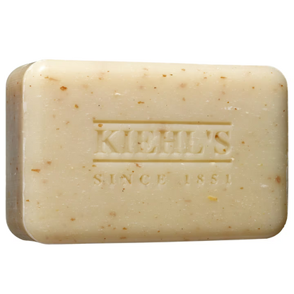 Kiehl's bar of soap on a white background