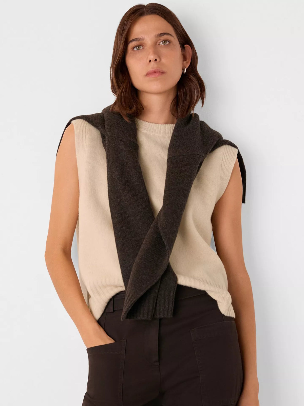 Whistles Wool Sleeveless Tank Top