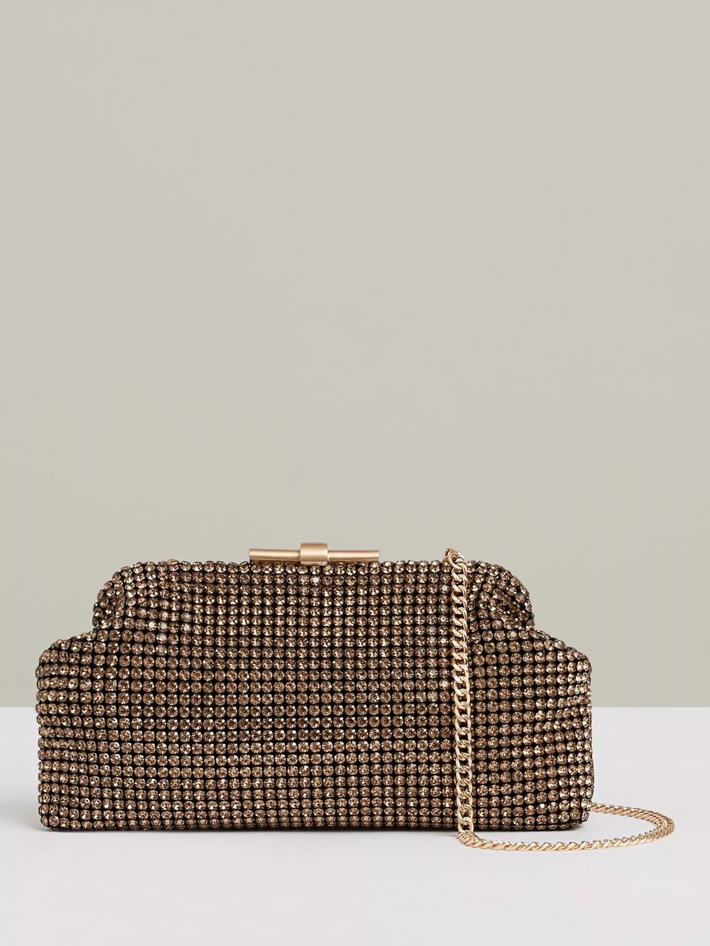 Reiss Adaline Crystal Clutch Bag