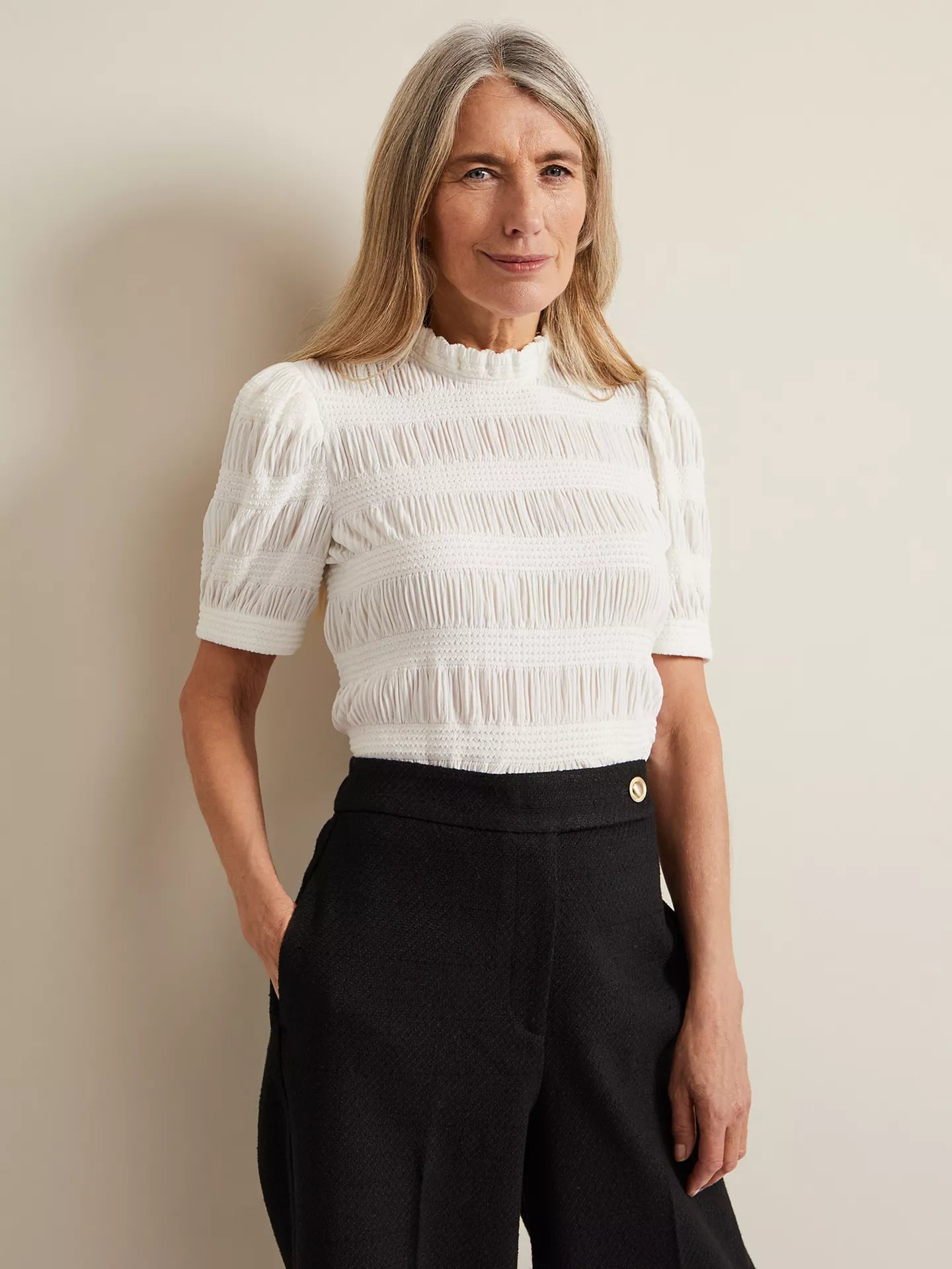 Phase Eight Samiha High Neck Textured Top