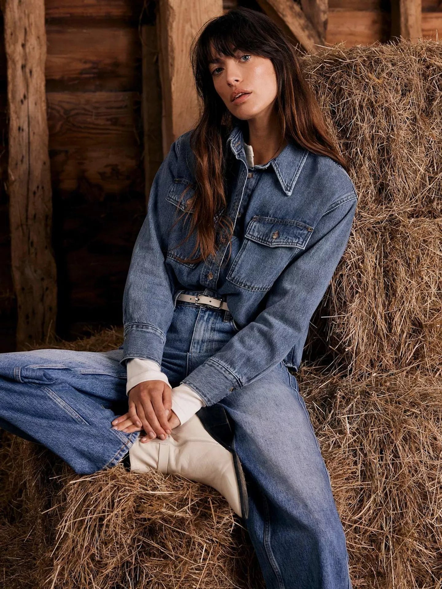 Mint Velvet Cropped Shirt
