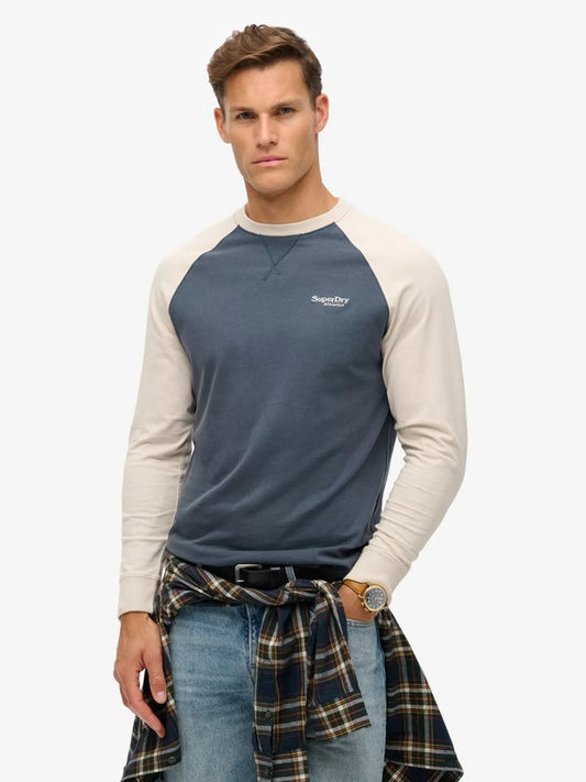 Superdry Essential Logo Baseball Long Sleeve Top