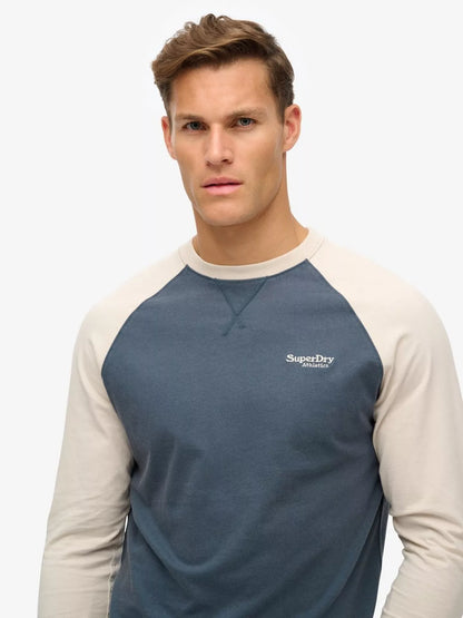 Superdry Essential Logo Baseball Long Sleeve Top