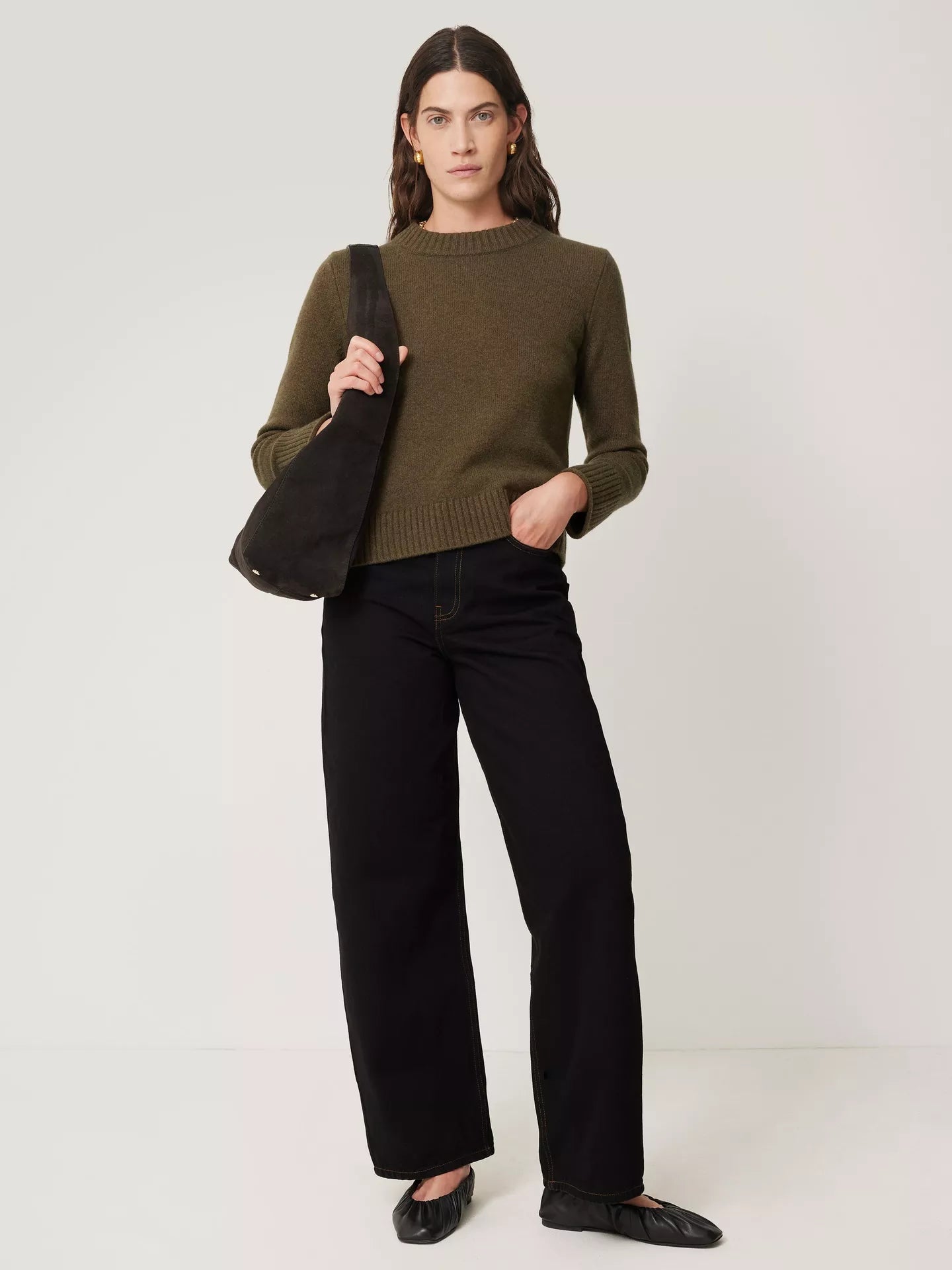Jigsaw Heckfield Suede Tote Bag
