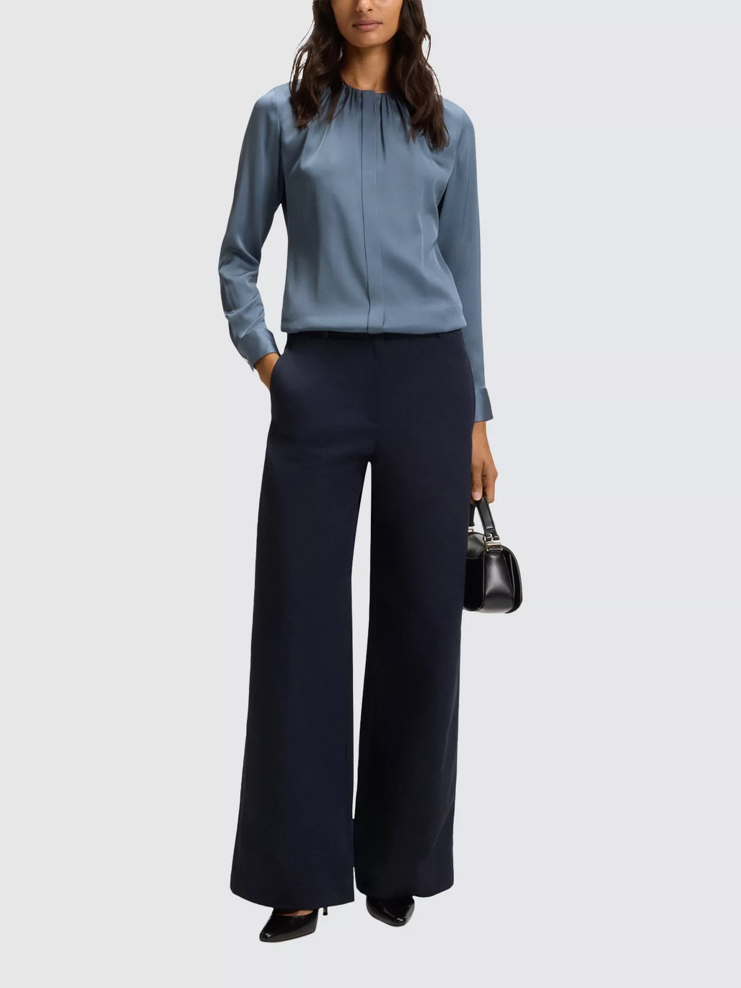 BOSS Banorah Silk Rich Top (Blue)