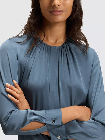 BOSS Banorah Silk Rich Top (Blue)