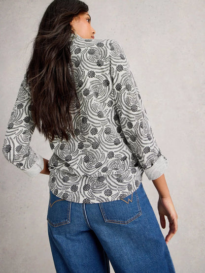 White Stuff Annie Printed Cotton Shirt