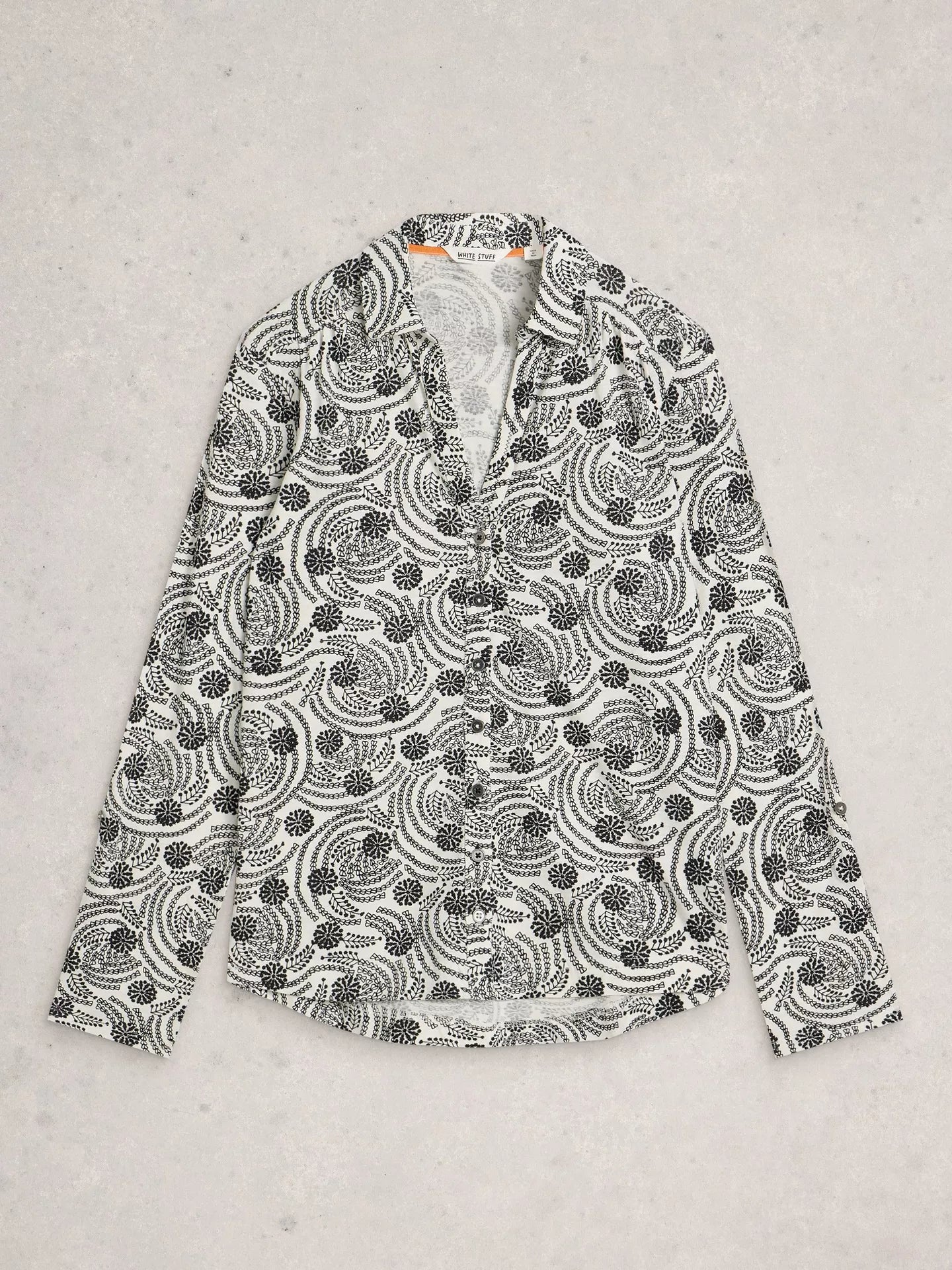 White Stuff Annie Printed Cotton Shirt