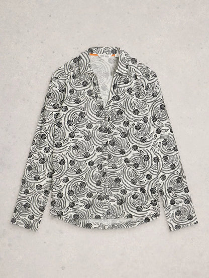 White Stuff Annie Printed Cotton Shirt