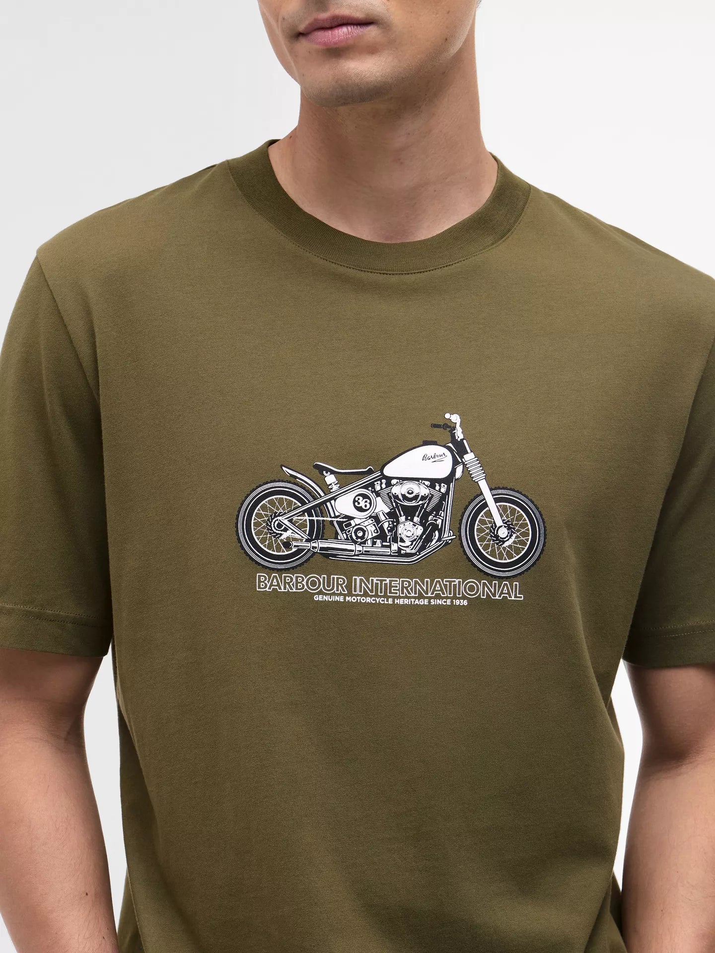 Barbour International Cheney Cotton Regular Fit Bike Graphic