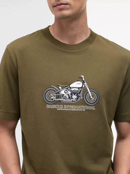Barbour International Cheney Cotton Regular Fit Bike Graphic