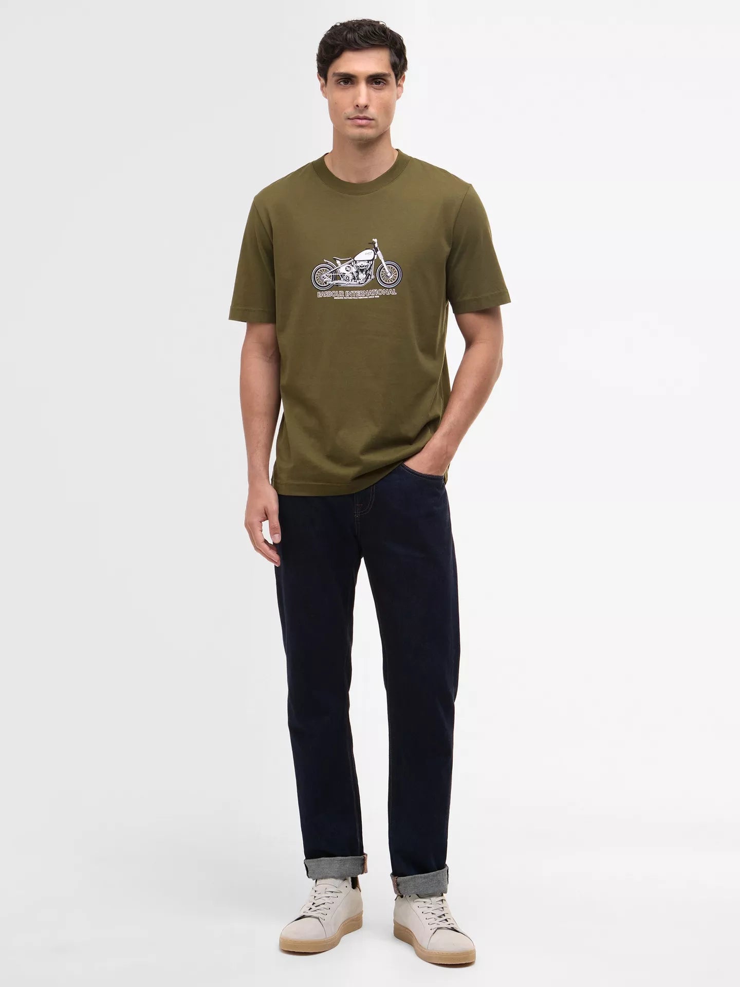 Barbour International Cheney Cotton Regular Fit Bike Graphic