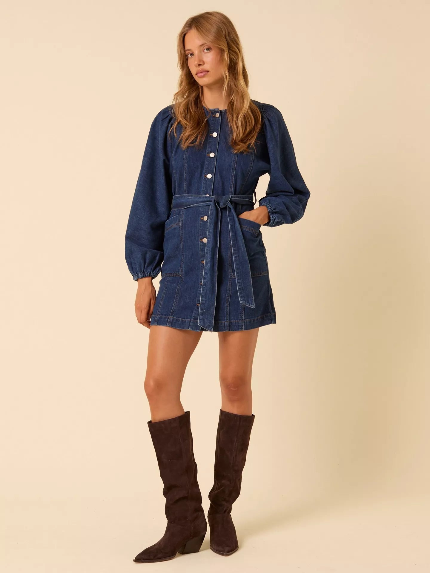 Nobody's Child Carlee Mini Denim Dress