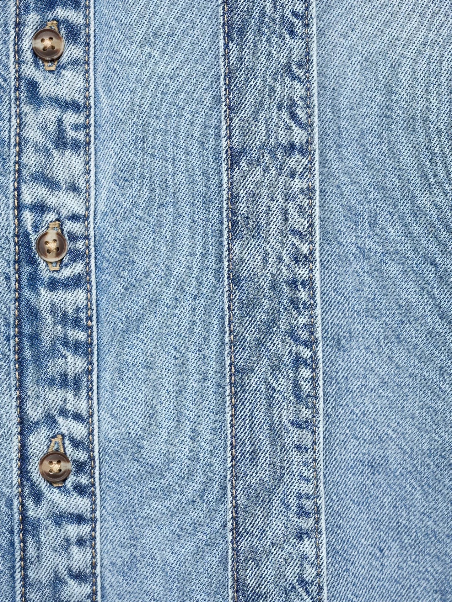 Mango Lana Tie Neck Denim Shirt