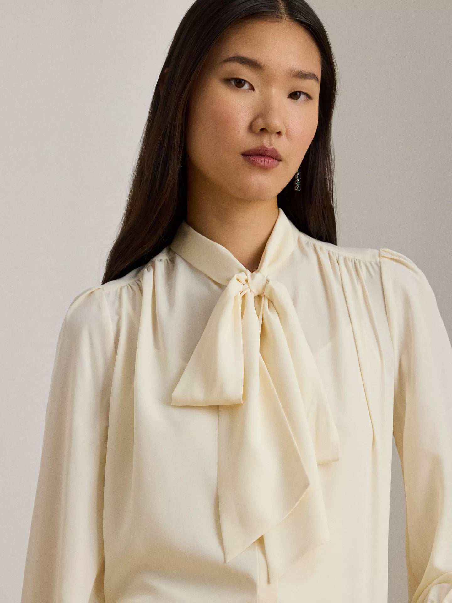 Ralph Lauren Georgette Tie Neck Blouse