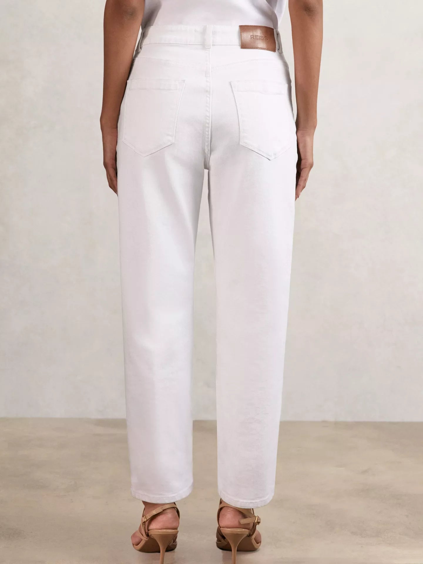 Reiss Selin Mid Rise Straight Leg Jeans
