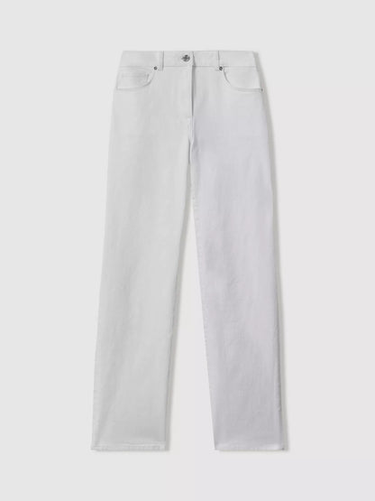 Reiss Selin Mid Rise Straight Leg Jeans