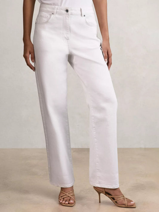 Reiss Selin Mid Rise Straight Leg Jeans