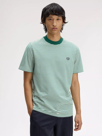 Fred Perry Cotton Fine Stripe Heavyweight T-Shirt