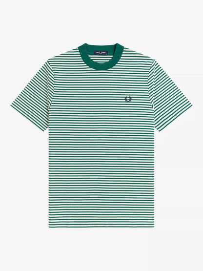 Fred Perry Cotton Fine Stripe Heavyweight T-Shirt