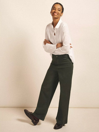 NRBY Jenna Cotton Pleated Shirt