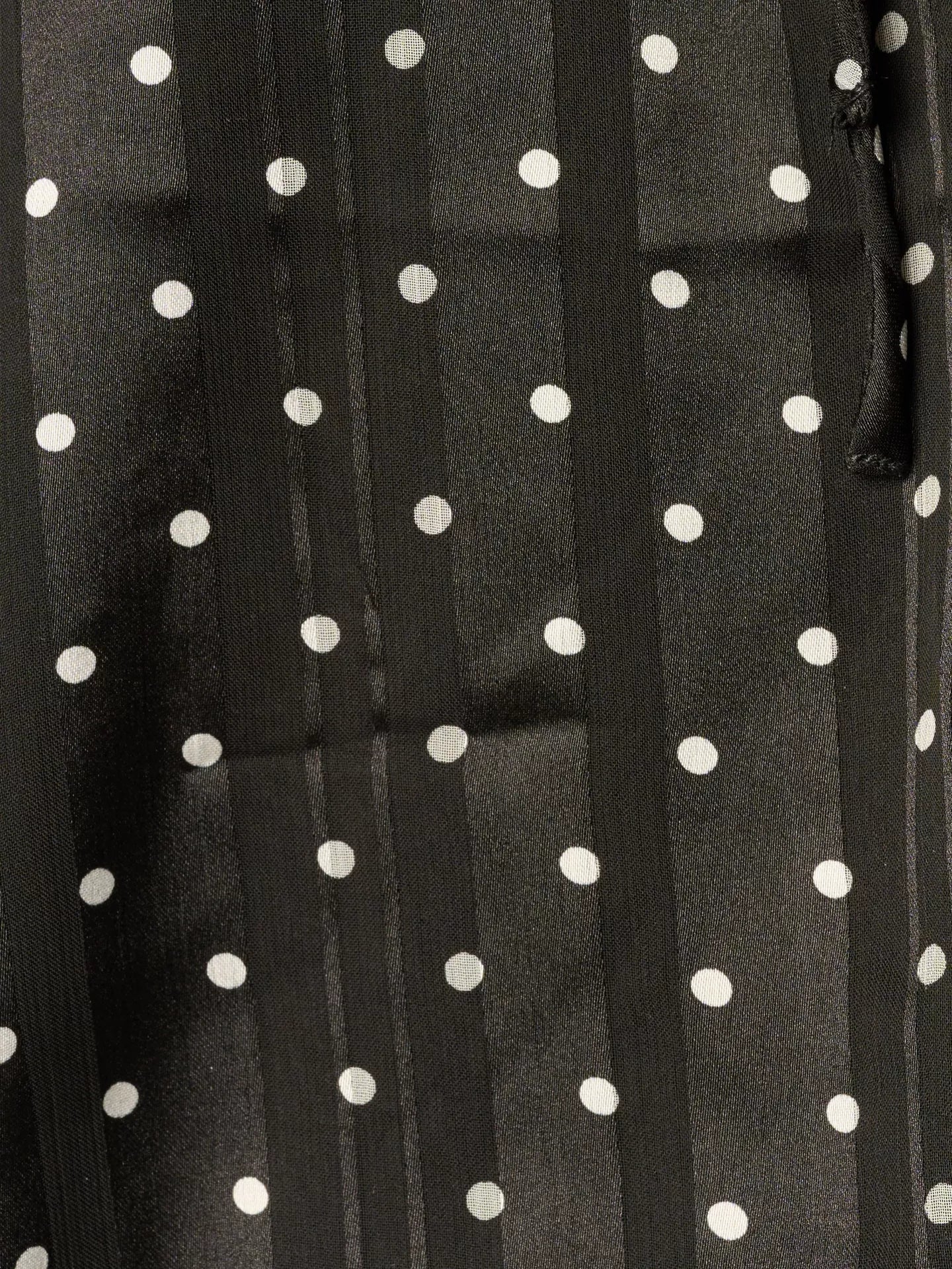 Adrianna Papell Polka Dot Ruffle Tie Blouse