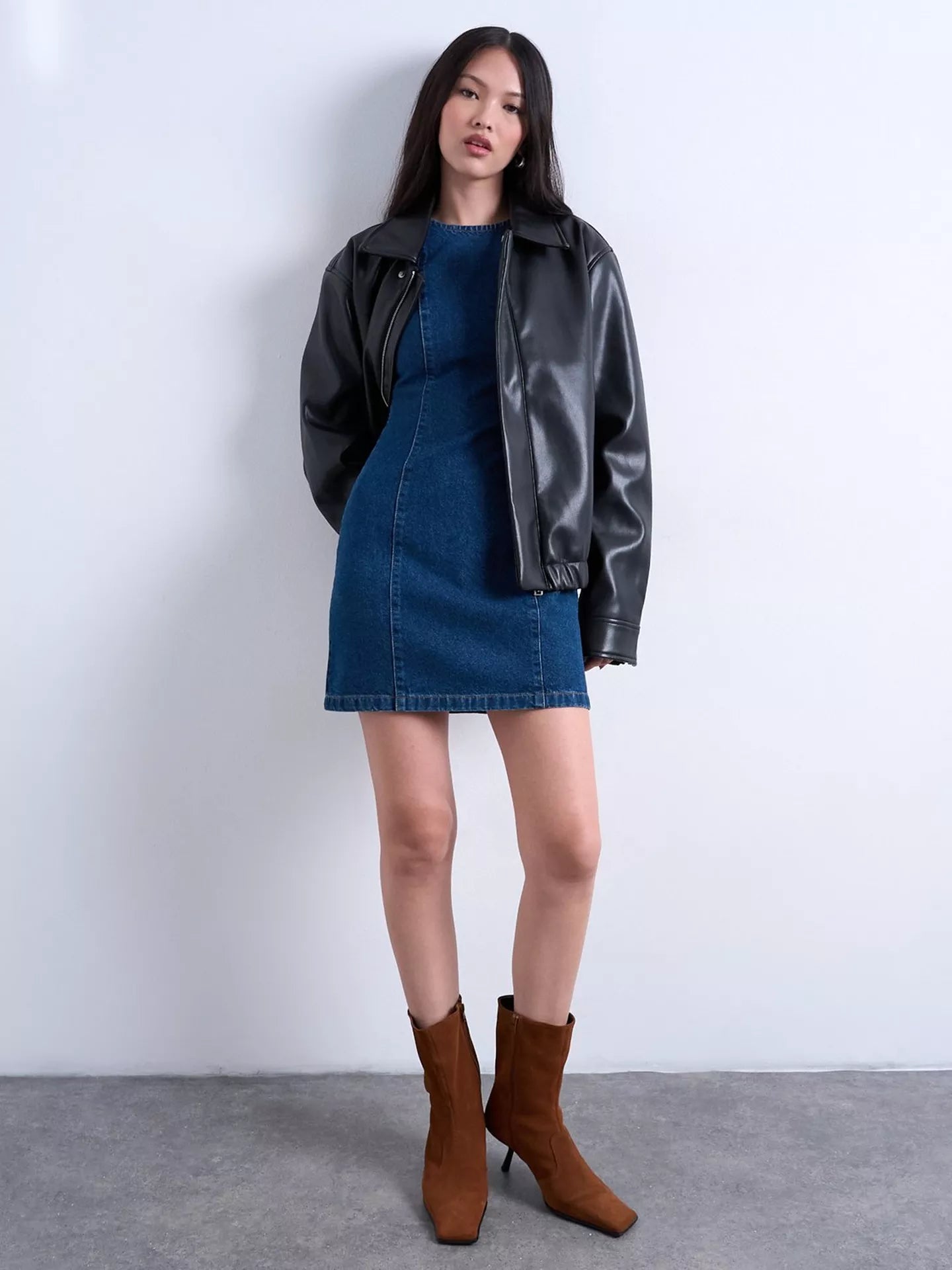 Topshop Denim Mini Dress