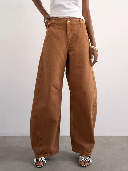 Topshop High Rise Horseshoe Barrel Leg Jeans