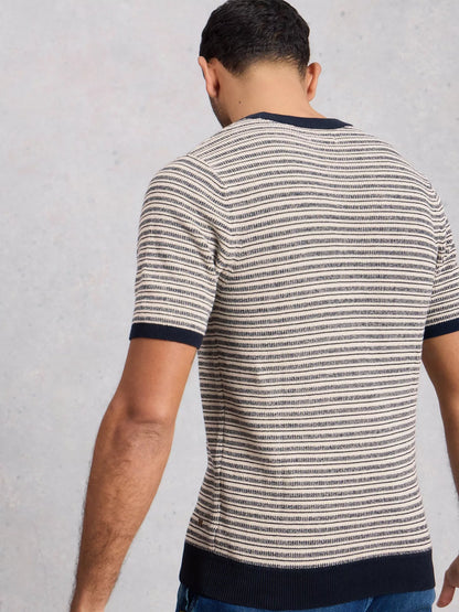 White Stuff Bibury Cotton Regular Fit Stripe T-Shirt