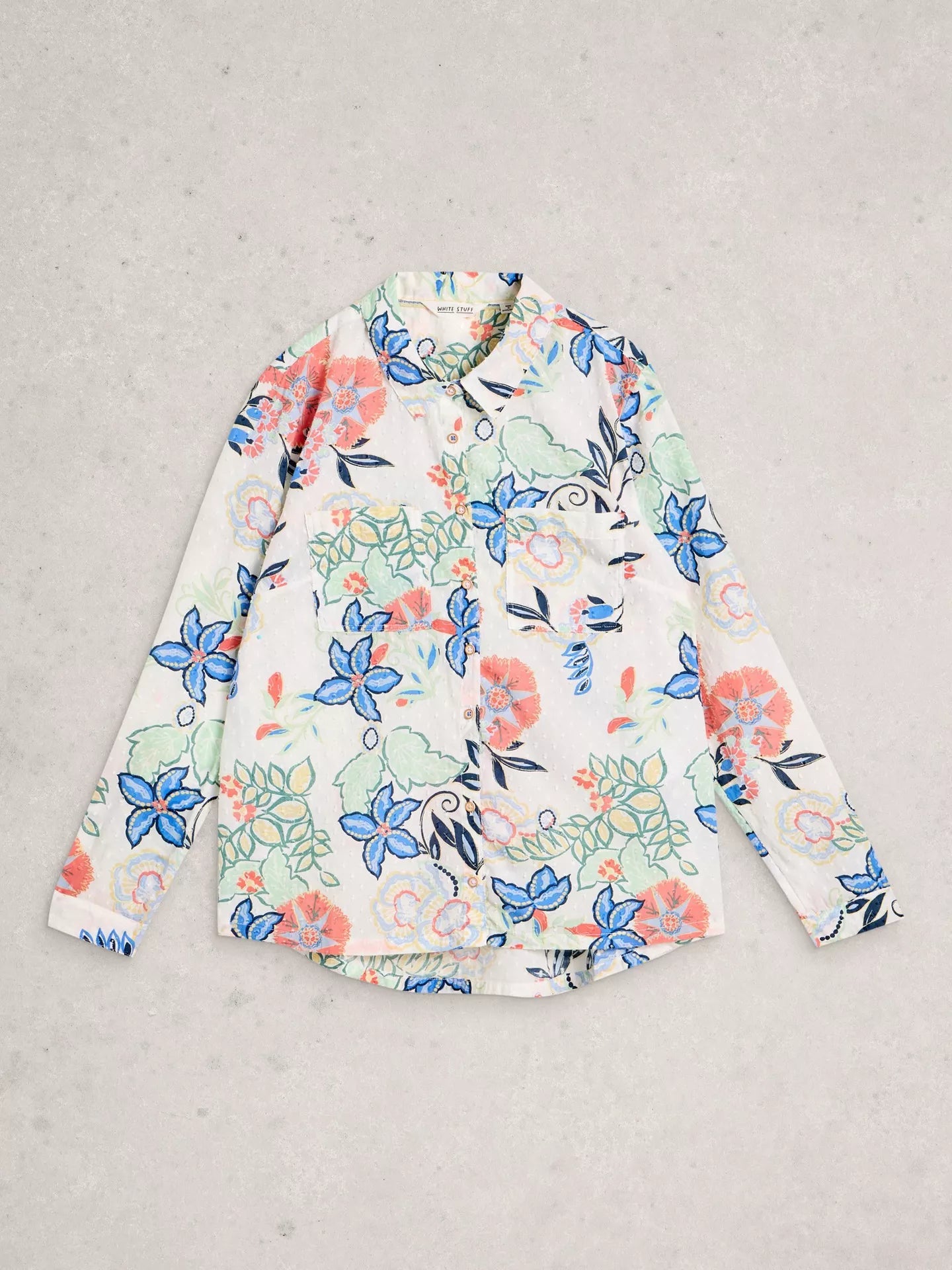 White Stuff Sophie Embroidered Floral Shirt