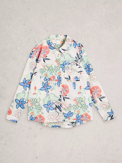 White Stuff Sophie Embroidered Floral Shirt