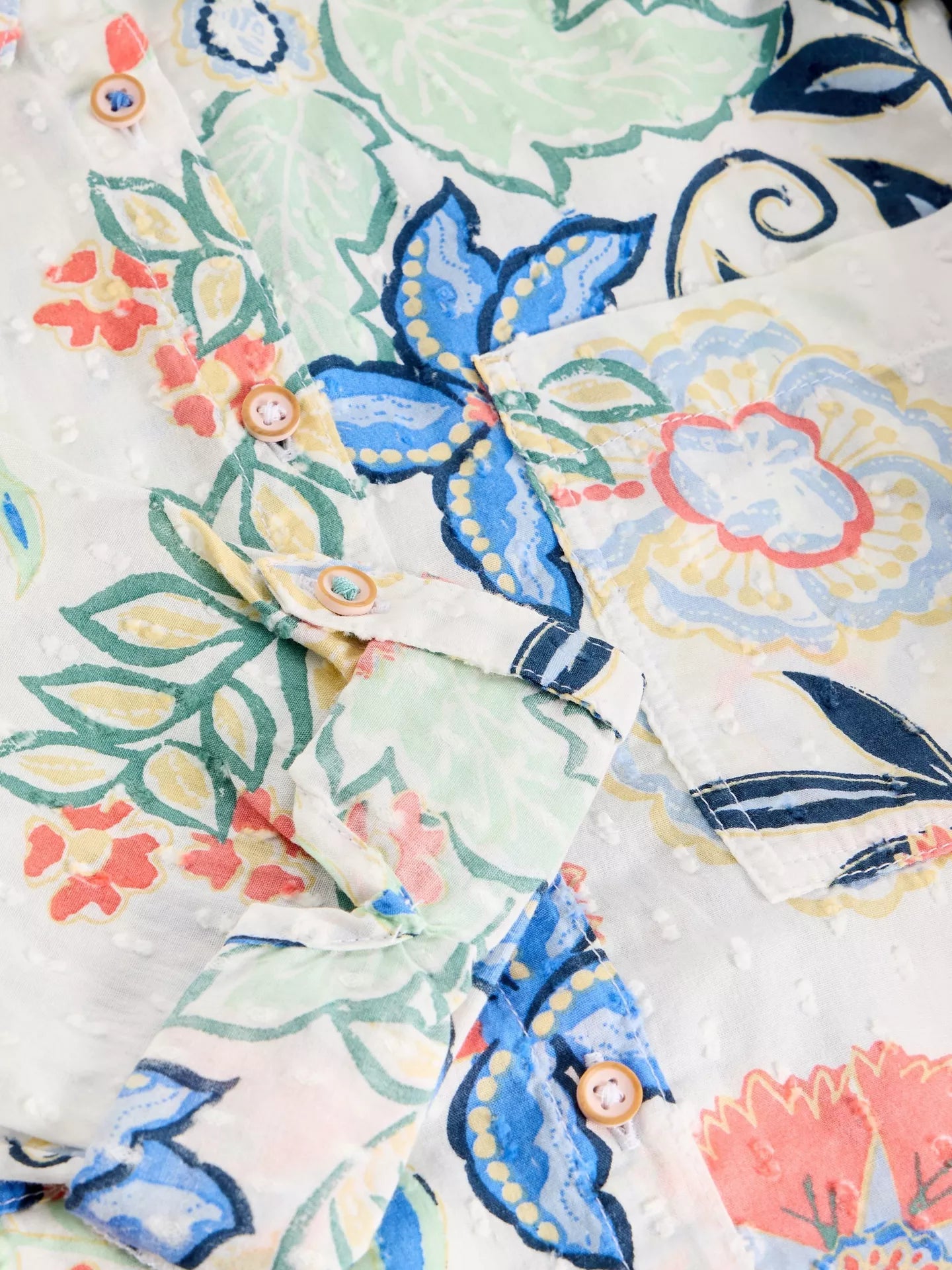 White Stuff Sophie Embroidered Floral Shirt