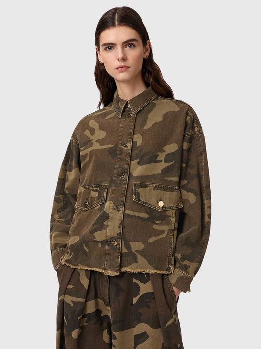 AllSaints Hettie Camouflage Shacket