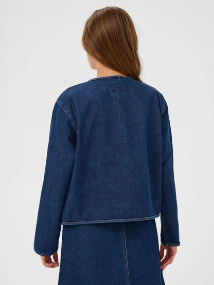 Saint Tropez Oivy Bow Front Denim Jacket
